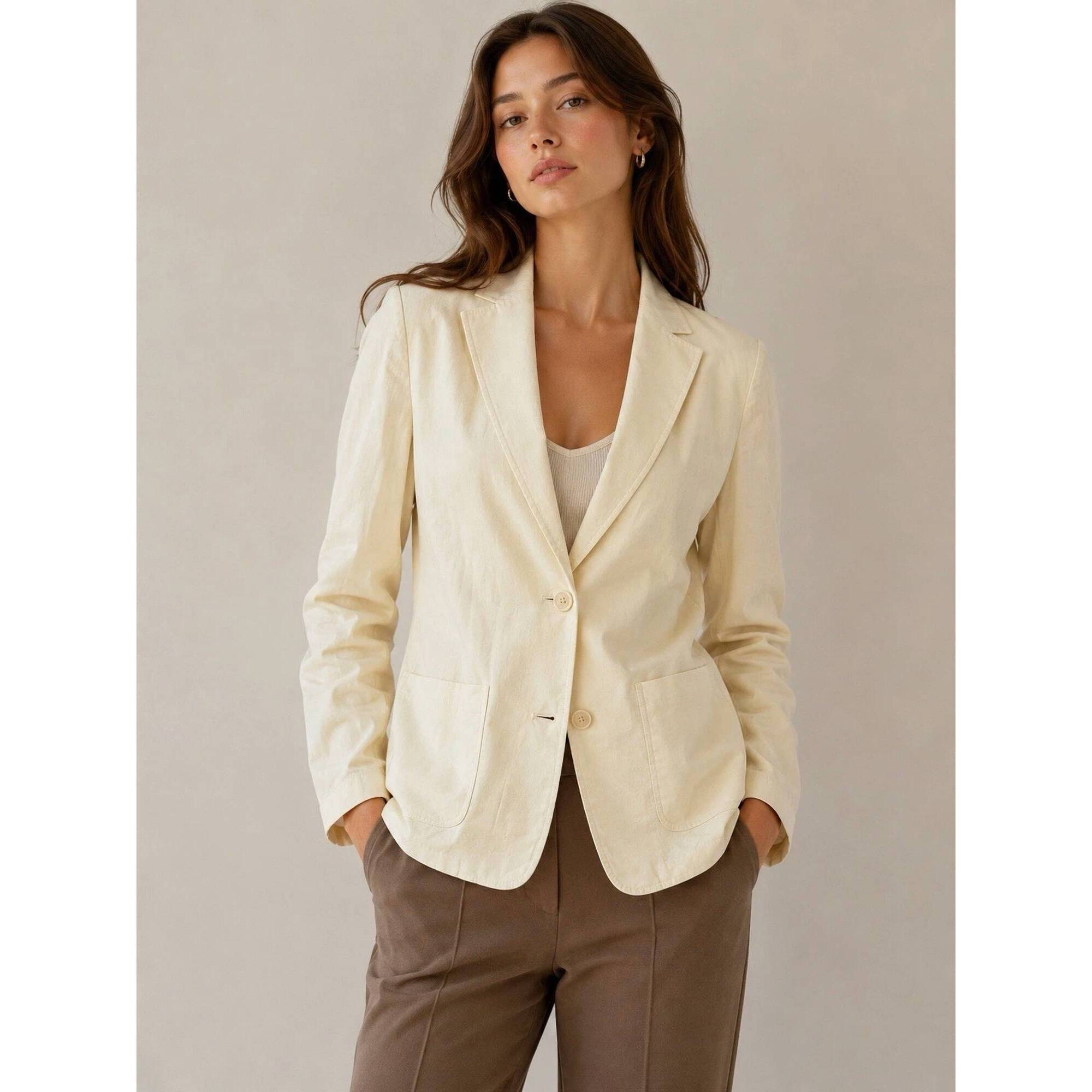 New Theory Relaxed Blazer In Light Linen